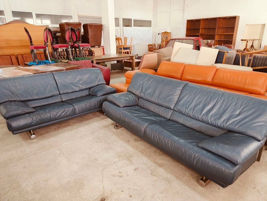 Дивани двойка и тройка от естествена кожа