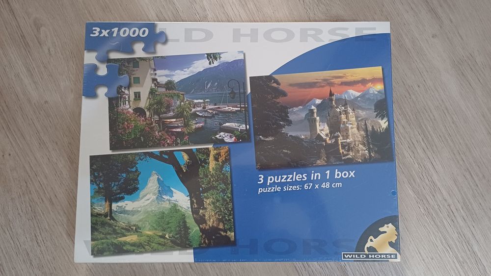 Пъзели - 3 х 1000 части, нови