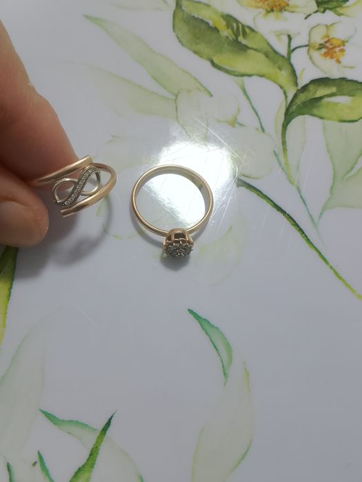 Кольцо золотое бу