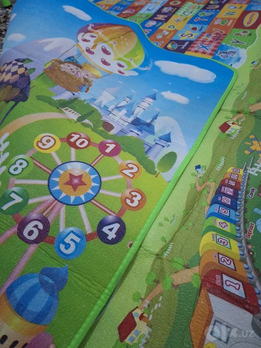 Ikkitaraflama dizaynli o'yin gilamchasi детский игровой коврик