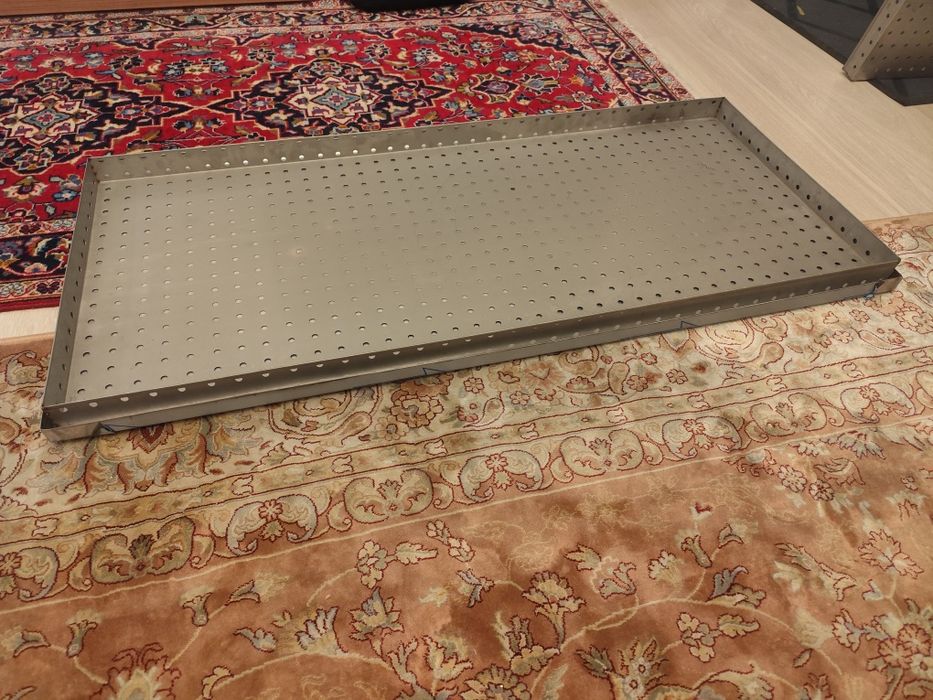 Tava inox cu gauri ,noua 1135 x 500 x 45 mm și tăviță scurgere