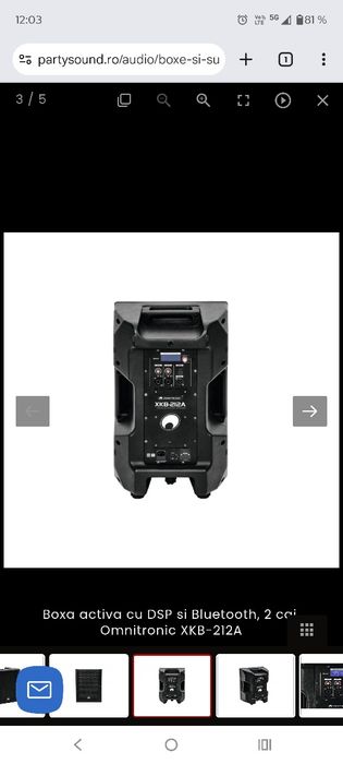 Vând dezmembrez boxe active Omnitronic