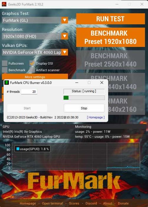 Laptop Acer Nitro ANV15-51 i9-13900H RTX 4060 8GB 32GBRAM 165HzFull HD