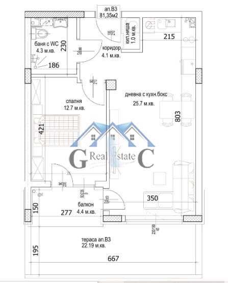 Двустайни апартаменти от 103000 евро-112500 евро, Кайсиева градина