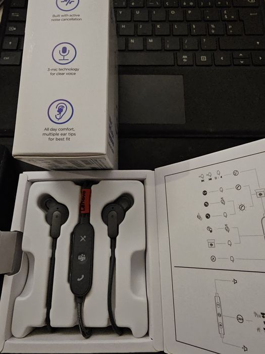 Casti cu fir usb C Lenovo Go