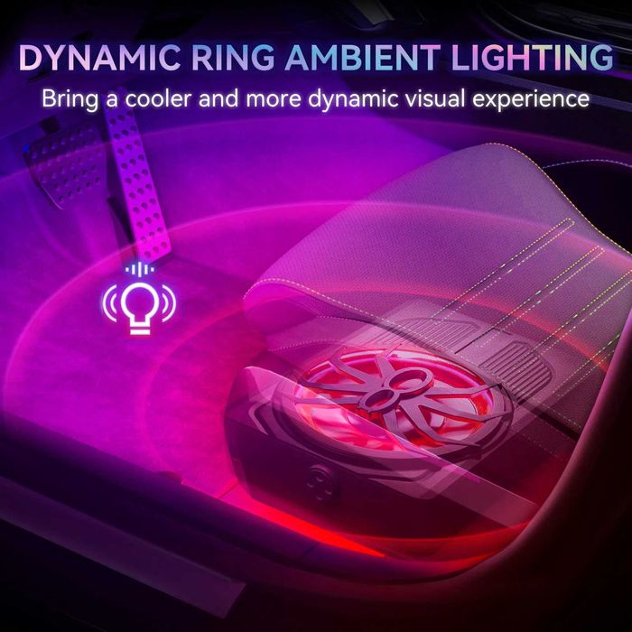 Компактен 10” автомобилен 800W активен субуфер с RGB  и дистанционно