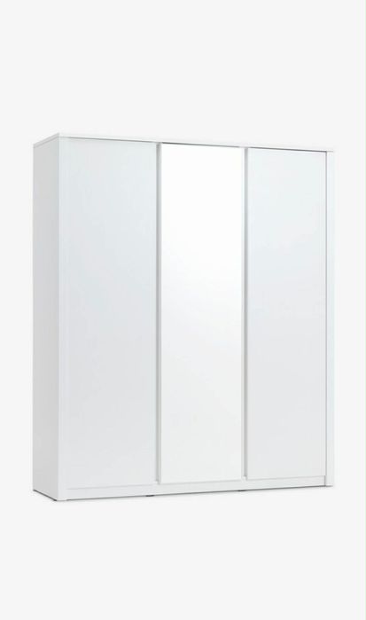 Бял гардероб с огледало Ямбол