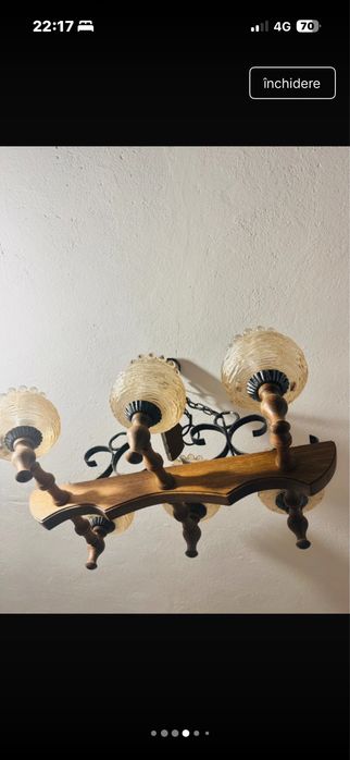 Candelabru lemn masiv