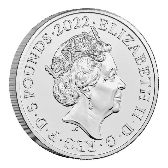 МОНЕТА ОТ 5 ПАУНДА – Кралица  Елизабет II- Royal Mint 2022г.