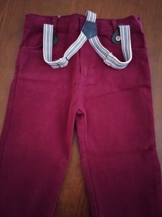 Детски дънки с тиранти за момченце