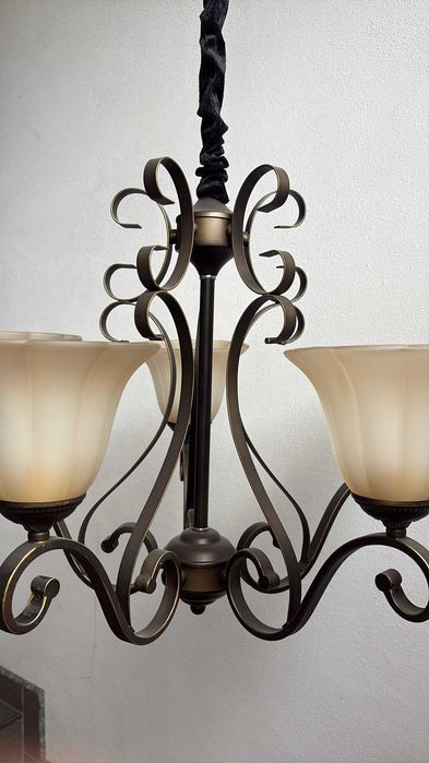 Candelabru vintage cu 5 brațe dulie E27