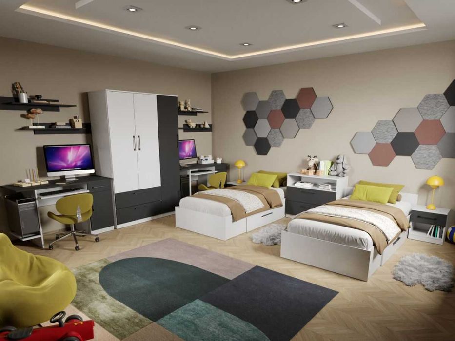 Set Mobila Dormitor Tineret Mihai C23 - Transport Gratuit in 4-10 zile