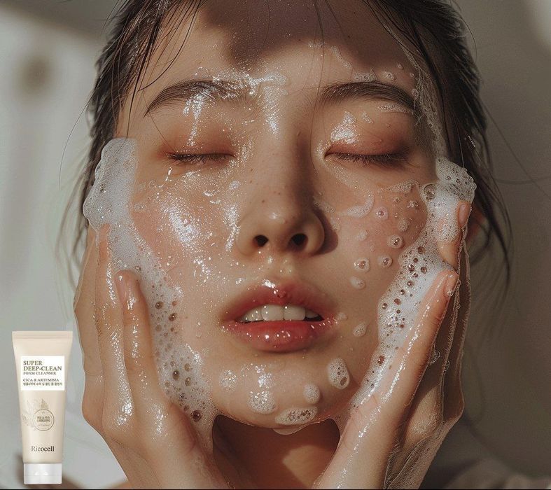 Super  deep clean foam  cleanser cica  & artemisia ricocell