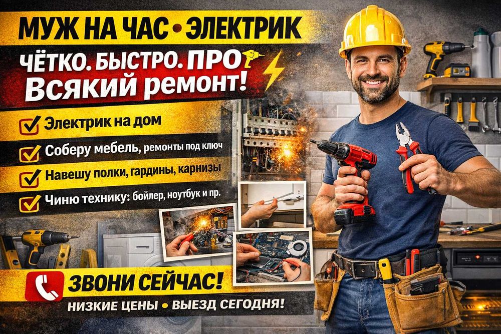 Электрик. Муж на час. Ремонт и диагностика