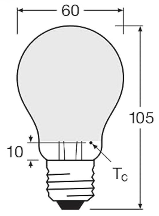 Becuri LED cu filament mat Osram LED Base Classic pt soclu E27 3buc