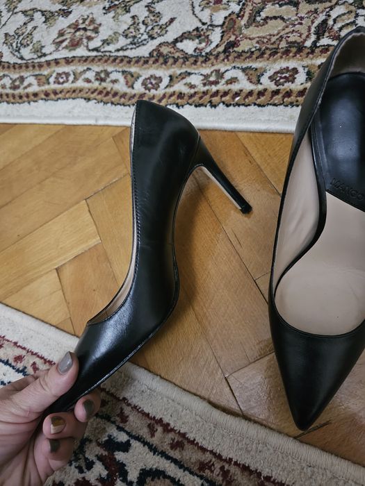 Pantofi Mango piele naturala  37 toc mediu