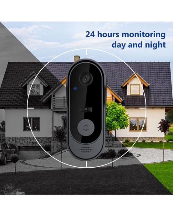 Sonerie video wireless inteligenta, 1080P, audio bidirectional,