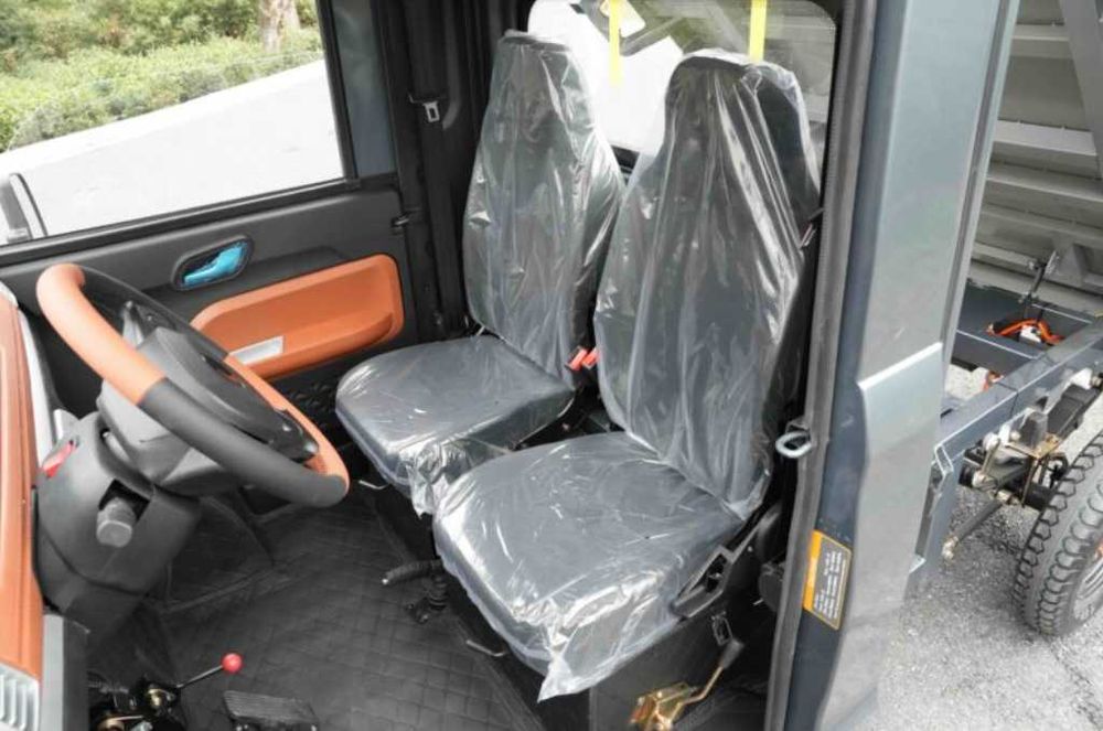 Masina Electrica Triciclu cu Cabina incalzita, Volan, Fara Permis CIV RAR inclus, Cargo TUK TUK Bena Basculabila Baterie 80Ah