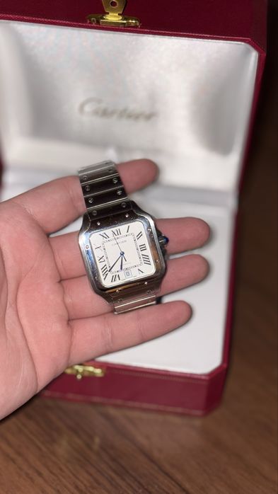Часы Santos de Cartier Silver 1:1