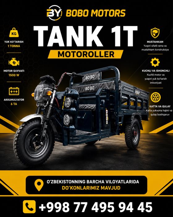 Tank 1T modeli BOBO MOTORS Moped Motoroller