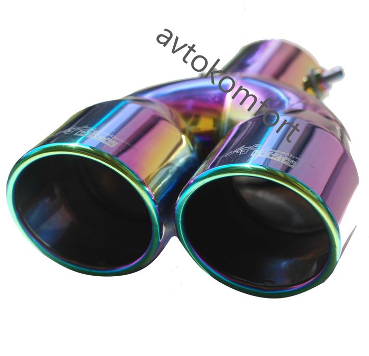 Никелиран Двоен Накрайник За Ауспух С Код ММ 350