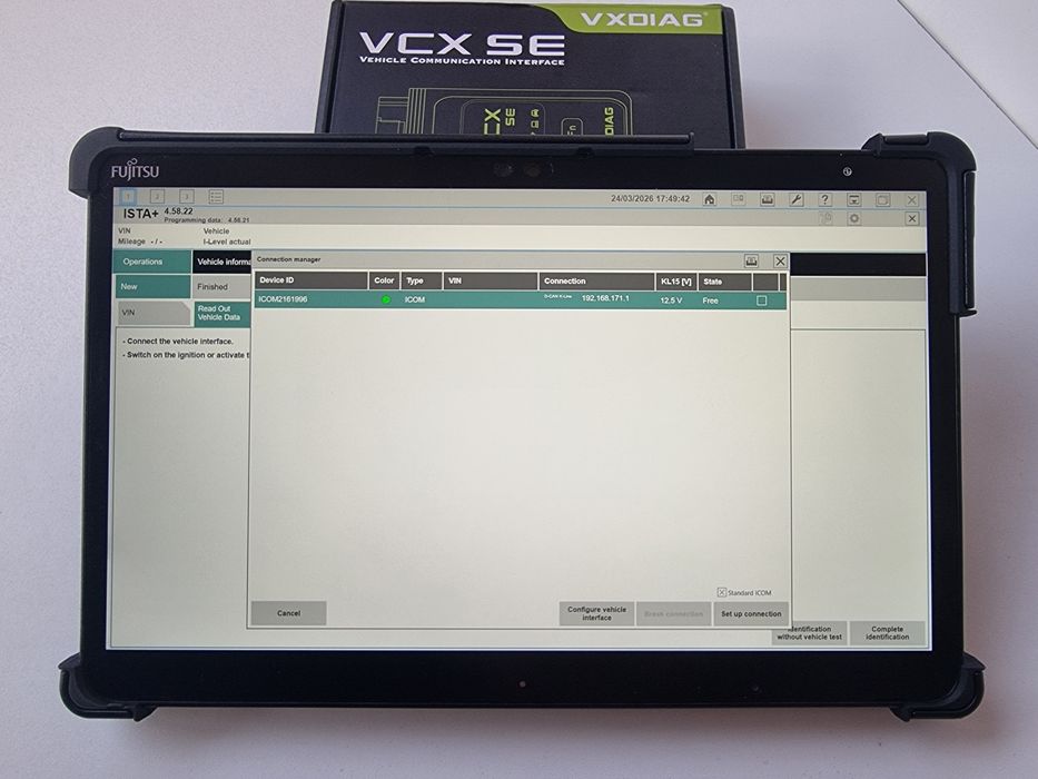 Diagnoză/ Tester BMW INPA/ ISTA+ /Esys cu Tabletă  FUJITSU Rugged