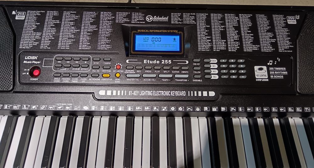 Orgă, clapă, keyboard, Schubert Etude 255 cu Usb