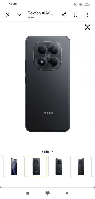 Telefon XIAOMI Redmi Note 15, 256GB, 8GBal SIM, Black