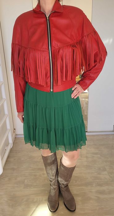 Geaca scurta din piele naturala, marimea 40