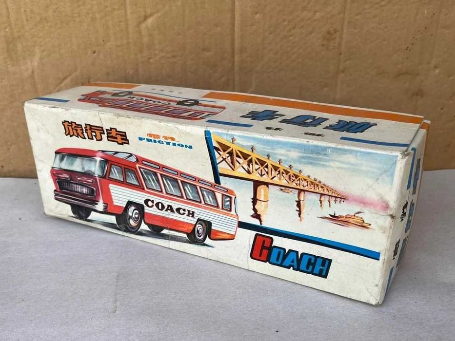 Cutie pentru masinuta frictiune Bus Coach Touring - anii 1980