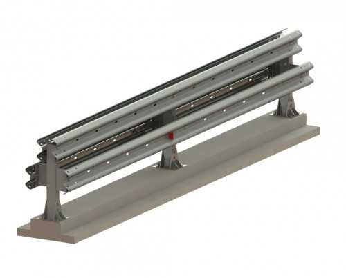 Мостовые дорожные ограждения, двусторонние, двухъярусные, металлическ