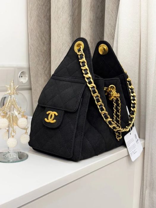 Сумка Шанель-мешок замшевый