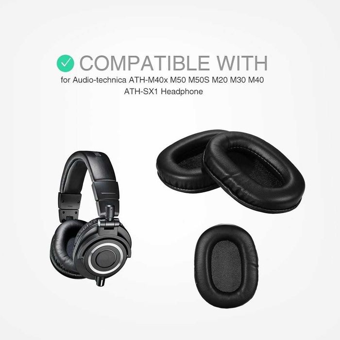 Set 2 bureti pentru casti Audio-technica ATH-M50 X/S  M40X M30 M20 SX1
