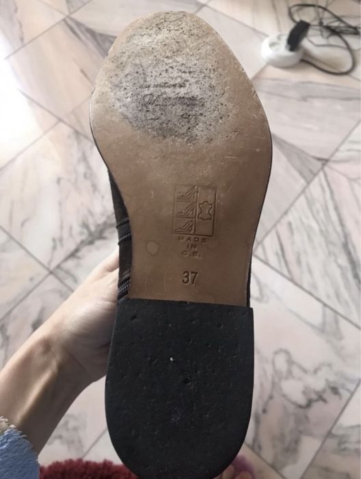 cizme peste genunchi maro piele intoarsa