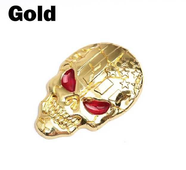 3D Метална емблема Череп 5-цвята