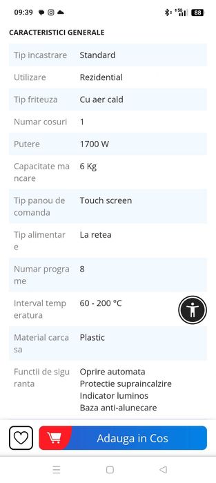 Air fryer - friteuză