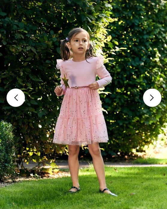 Детска розова рокля