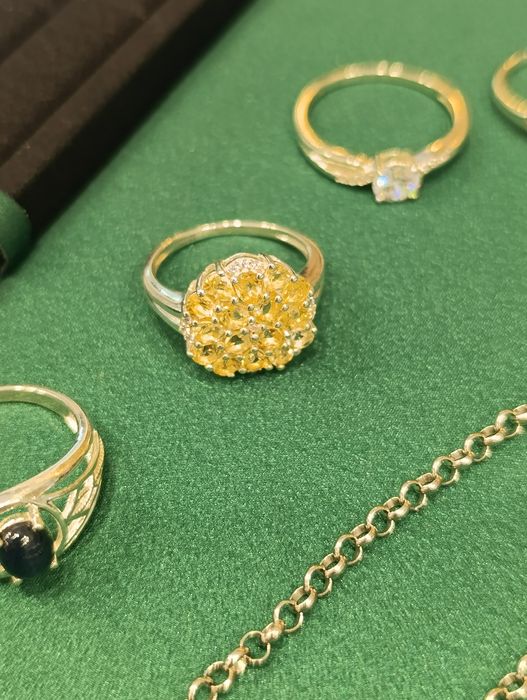 Серебряные кольца и браслеты, проба 925, вес разные, размер разные,