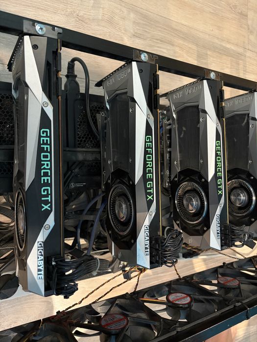 Майнинг риг с 6× NVIDIA GeForce GTX 1080 Ti Founders Edition 11GB