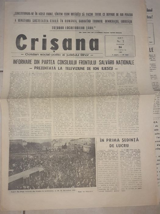 Lot 8x Ziar Crisana decembrie 1989
