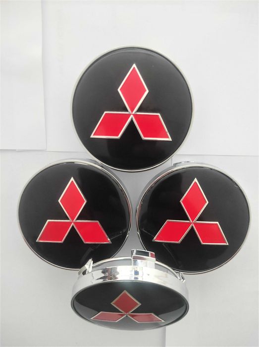 Капачки за Джанти за МИЦУБИШИ/MITSUBISHI 60 мм. Черни и сребристи.