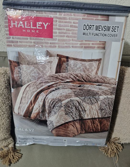 Cuvertura Pat + Lenjerie Pat  Halley Home - tara de origine Turcia