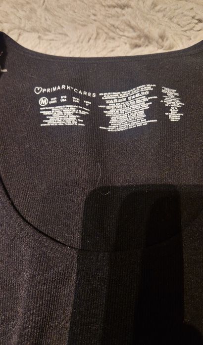 Crop top negru cu mânecă lungă, Primark