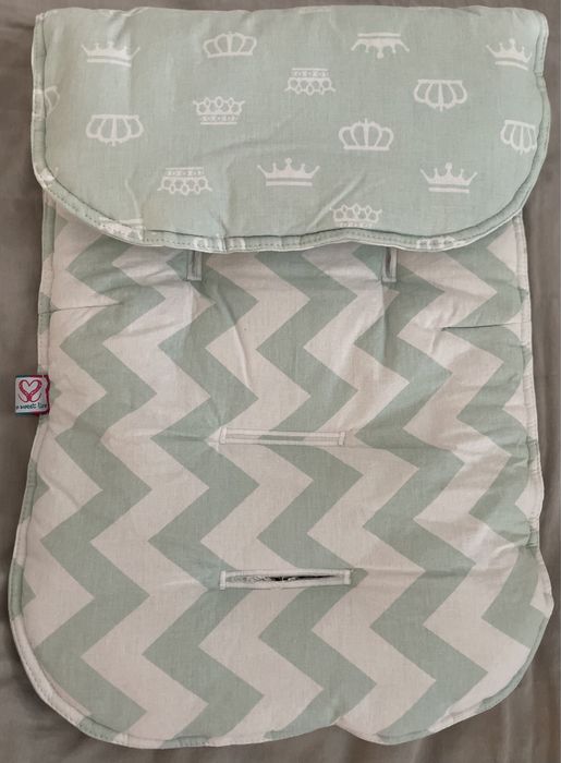 Комплект памучна подложка за количка и подложка за повиване навън