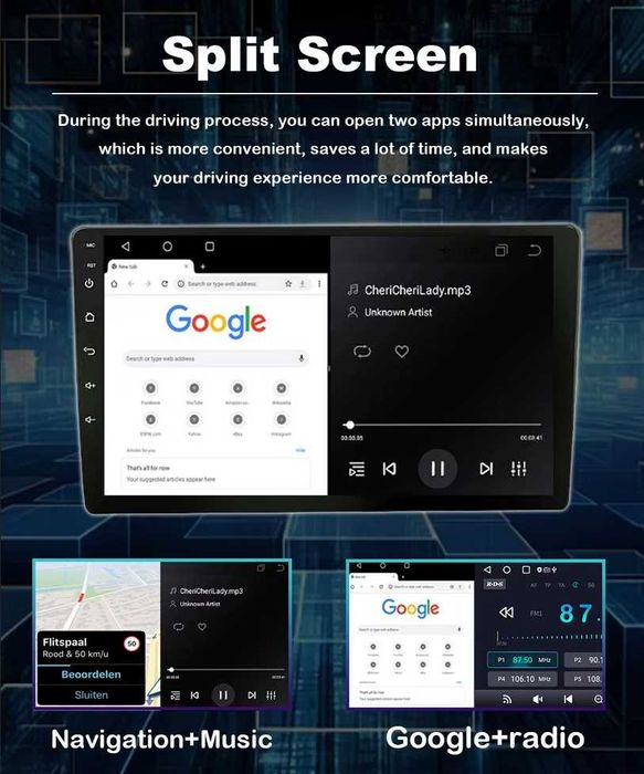 Honda CR-V_2 2001-2006 9” 2-DIN мултимедия с Android 12, 2/32GB