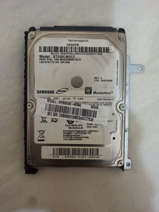 Продам хард для ноутбука, размер 500 Гб
