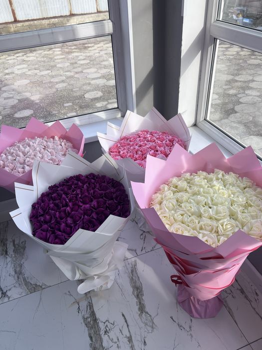 Цветы букеты мыльные розы