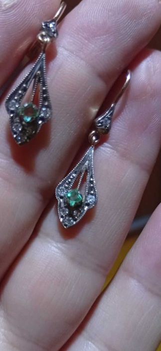 Серьги бриллиантовые советские.