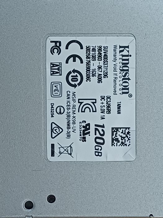 Solid State Drive (SSD) Kingston SSDNow UV400, 120GB, 2.5", SATA III