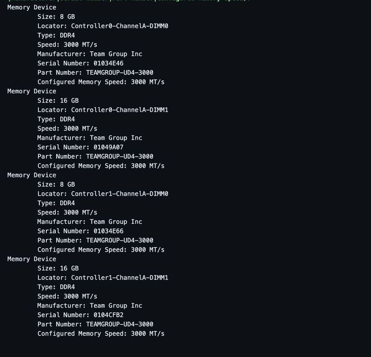 TeamGroup 48GB 3000MHz DDR4 Mixed Kit (2x16 + 2x8)